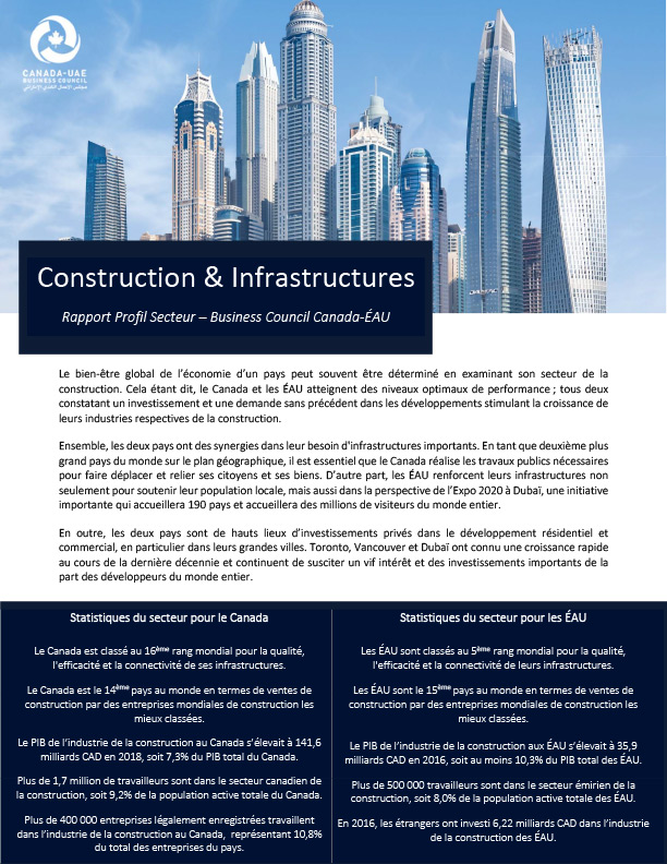Profil Secteur Construction Infrastructures pour CUBC FRE